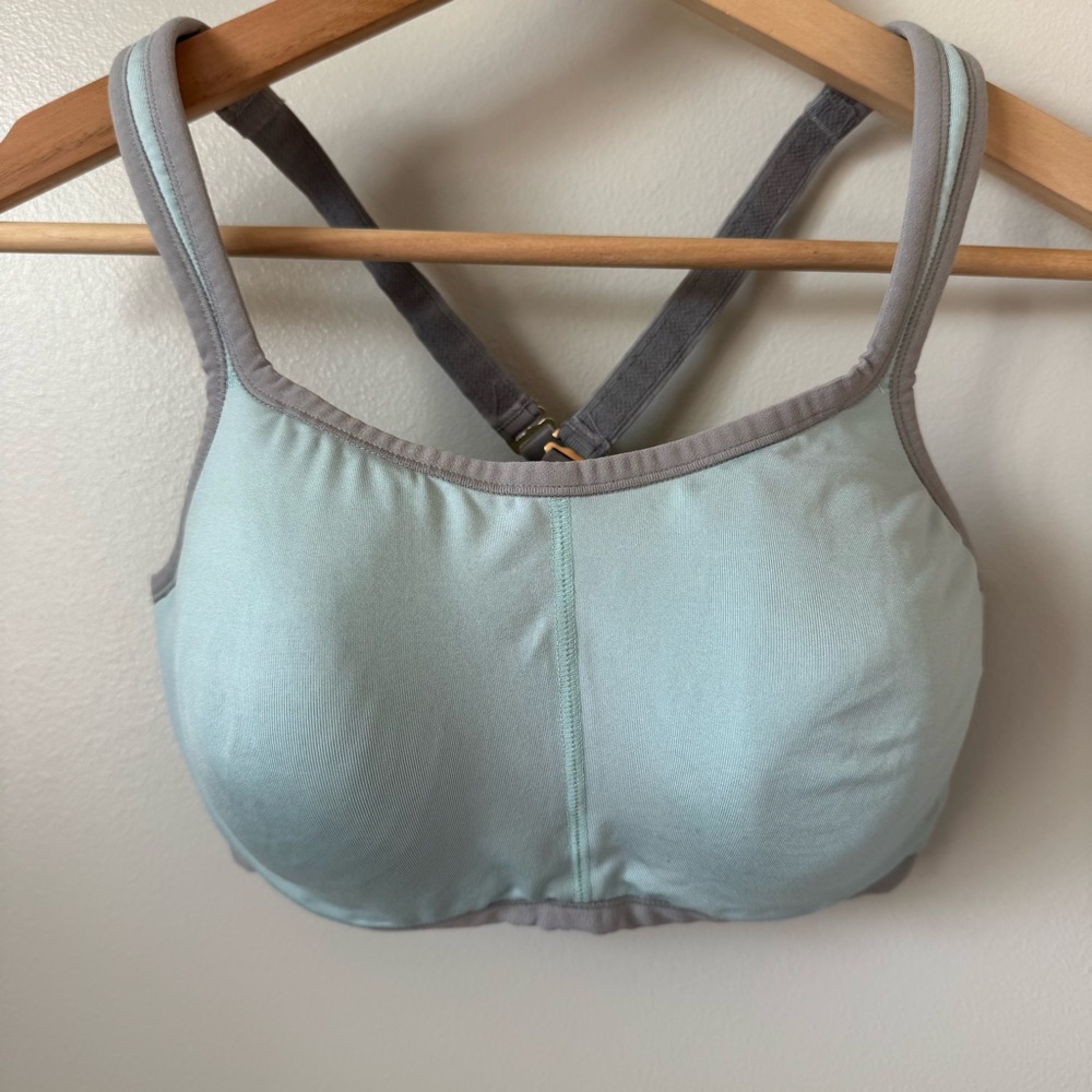 NATORI Size 34C Underwire Sports Bra in Blue & Gray